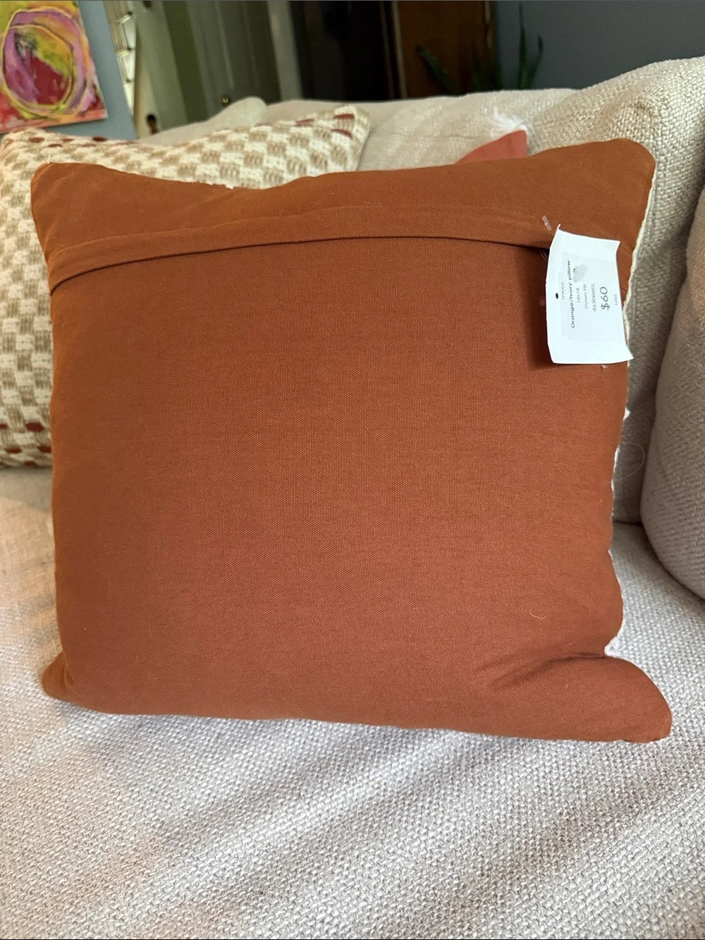 Threshold Solid Terracotta Accent Pillow